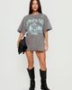 Princess Polly Lower Impact Apres Ski Valley Oversized Graphic Tee Charcoal - 1