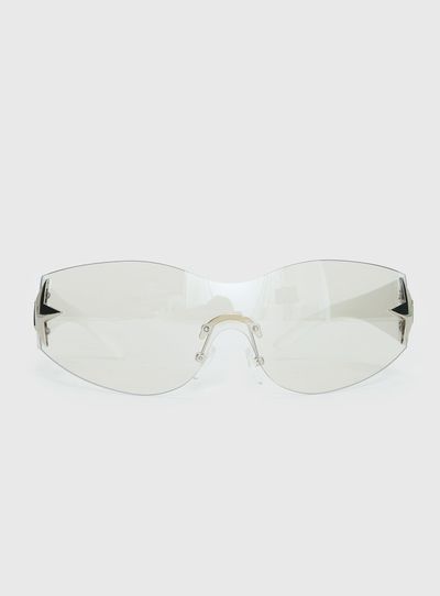 Princess Polly Lower Impact Audree Star Detail Sunglasses Silver / Smoke