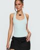 Princess Polly Lower Impact Baseline Scoop Halter Rib Tank Icy Blue - 1