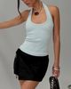 Princess Polly Lower Impact Baseline Scoop Halter Rib Tank Icy Blue - 2