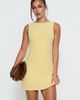 Princess Polly Lower Impact Basila Ruched Mini Dress Yellow - 1
