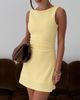 Princess Polly Lower Impact Basila Ruched Mini Dress Yellow - 2