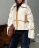 Princess Polly Lower Impact Briane Contrast Teddy Jacket White - 2