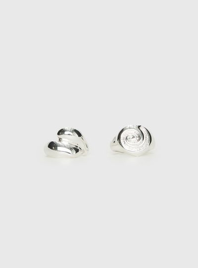 Princess Polly Lower Impact Broken Hearts Club Ring Pack Silver