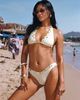 Princess Polly Lower Impact Calbira Button Detail Cheeky Bikini Bottoms Butter - 2
