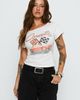 Princess Polly Lower Impact Corvette 1963 Off Shoulder Graphic Top White - 1