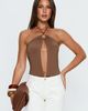 Princess Polly Lower Impact Damiana Cut Out Bodysuit Brown - 1