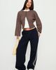 Princess Polly Lower Impact Dawsen Button Down Cardigan Brown - 1
