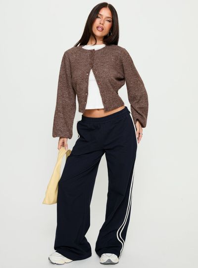 Princess Polly Lower Impact Dawsen Button Down Cardigan Brown