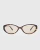 Princess Polly Lower Impact Daydream Baby Oval Sunglasses Brown / Tort - 1
