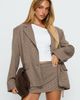 Princess Polly Lower Impact Deane Blazer Brown Check - 1