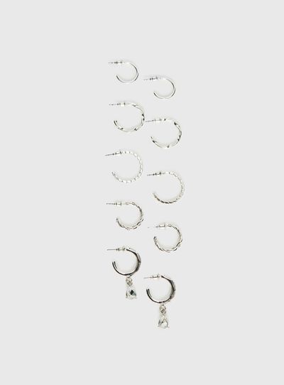 Princess Polly Lower Impact Delfine Earring Pack Silver