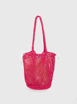 Princess Polly Lower Impact Deylin Woven Tote Bag Pink