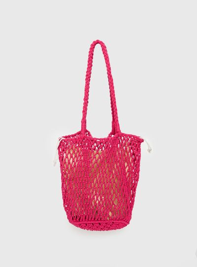 Princess Polly Lower Impact Deylin Woven Tote Bag Pink