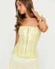 Princess Polly Lower Impact Diena Sequin Corset Top Yellow - 1