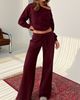 Princess Polly Lower Impact Dodie Wide Leg Pants Washed Currant - 2