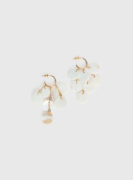 Princess Polly Lower Impact Elizabette Shell Earrings White