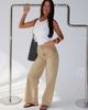 Princess Polly Lower Impact Fawcett High Rise Straight Leg Jeans Tan - 2