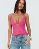 Princess Polly Lower Impact Feel The Vibrations Sequin Top Hot Pink - 2