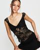Princess Polly Lower Impact Francyne Lace Keyhole Top Black - 2
