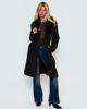 Princess Polly Lower Impact Hallyn Faux Fur Collar Coat Black - 1