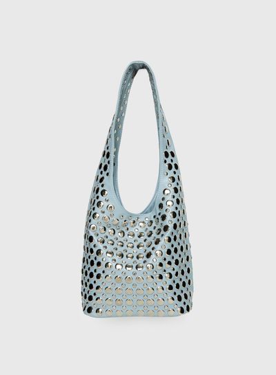 Princess Polly Lower Impact In The Crowd Shoulder Bag Blue / Silver