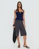 Princess Polly Lower Impact Isabetta Halter Top Navy Pinstripe - 1