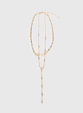 Princess Polly Lower Impact Jasenia Layered Y Necklace Gold