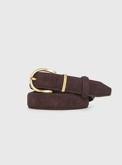 Princess Polly Lower Impact Jaslynn Faux Suede Belt Brown
