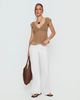 Princess Polly Lower Impact Jazz Club Top Brown Polka - 1