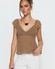 Princess Polly Lower Impact Jazz Club Top Brown Polka - 2
