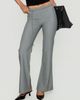 Princess Polly Lower Impact Joanah Tie Waist Pant Grey Pinstripe - 1