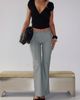 Princess Polly Lower Impact Joanah Tie Waist Pant Grey Pinstripe - 2