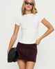 Princess Polly Lower Impact Karra Flocked Mini Skirt Washed Red - 2