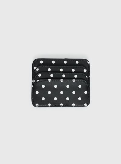 Princess Polly Lower Impact Kiss Of Life Cardholder Black Polka