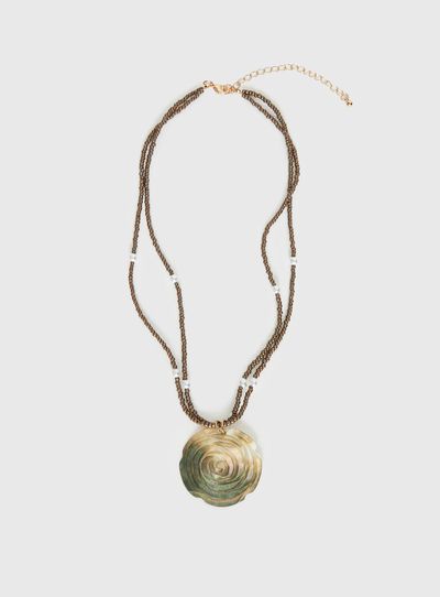 Princess Polly Lower Impact Light Of Day Pendant Necklace Green