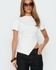 Princess Polly Lower Impact Lioxa Ruched Waist Tee White - 1