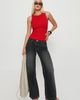 Princess Polly Lower Impact Lose Your Number High Neck Top Red - 1