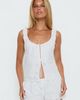 Princess Polly Lower Impact Love of Mine Scoop Anglaise Sleep Cami Top White - 1