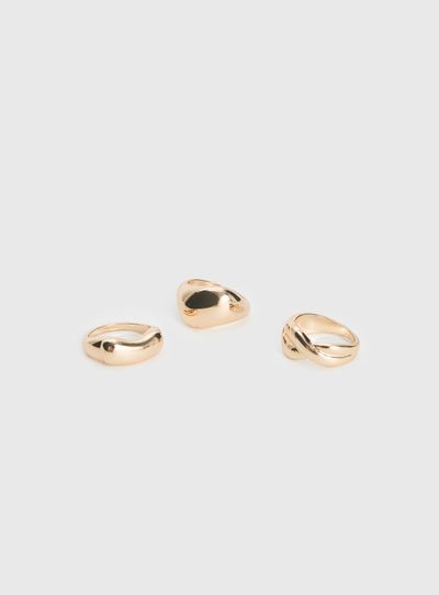 Princess Polly Lower Impact Loveliness Ring Pack Gold