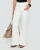 Princess Polly Lower Impact Magic Mirror Mid Rise Bootleg Jeans Ecru - 1