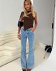 Princess Polly Lower Impact Magic Mirror Mid Rise Bootleg Jeans Ice Wash Tall - 2