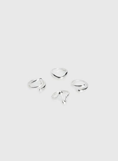 Princess Polly Lower Impact Magnetism Ring Pack Silver
