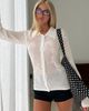 Princess Polly Lower Impact Marcita Floral Knit Longline Shirt White - 2