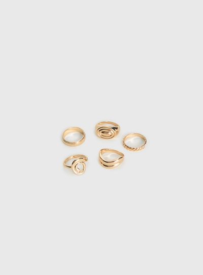 Princess Polly Lower Impact Montserrat Ring Pack Gold
