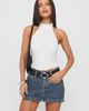 Princess Polly Lower Impact Nickei Denim Mini Skirt Washed Blue - 1