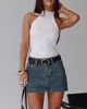 Princess Polly Lower Impact Nickei Denim Mini Skirt Washed Blue - 2