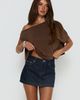 Princess Polly Lower Impact Nicolina Low Rise Denim Mini Skirt Raw Denim - 2