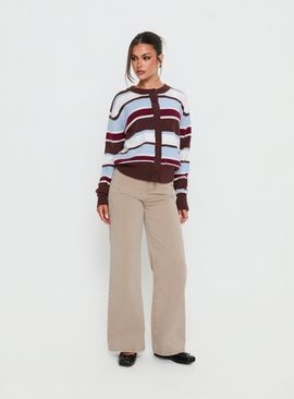 Princess Polly Lower Impact Nicolo High Rise Straight Leg Jeans Concrete