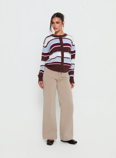 Princess Polly Lower Impact Nicolo High Rise Straight Leg Jeans Concrete